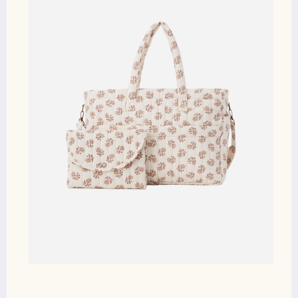 Rylee And Cru Quilted Diaper Bag And Changing Pad